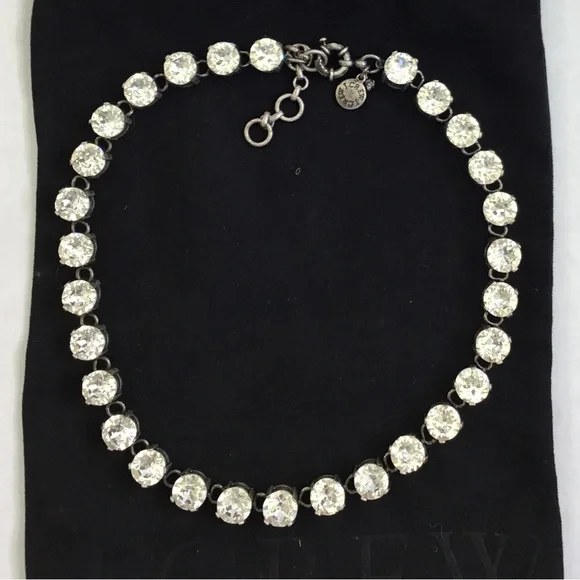 J.Crew Collection Rhinestone Martha Silver Statement Necklace - Picture 4 of 4